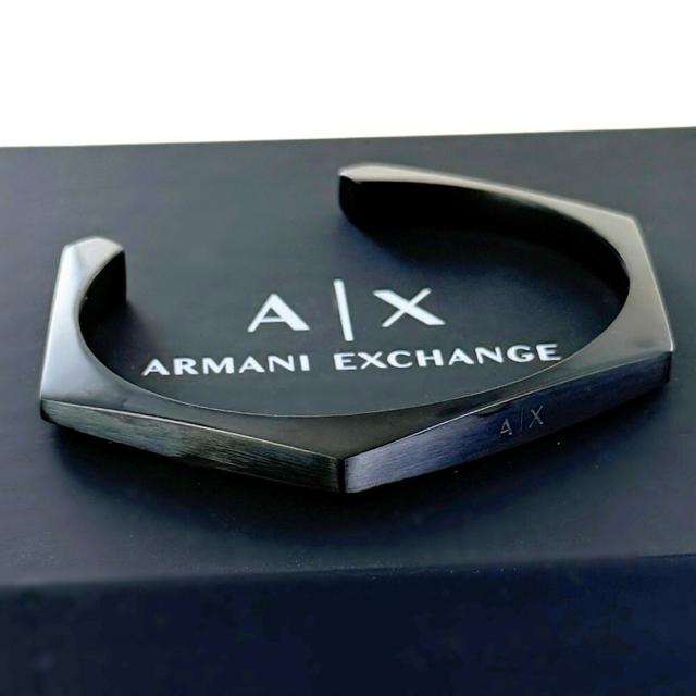 アルマーニエクスチェンジ バングル メンズ ブラック ロゴ シンプル ブランド Armani Exchange アクセサリー 男性 ブランド プレゼント ギフト 記念日 誕生日 AXG0139001 成人 卒業 入学