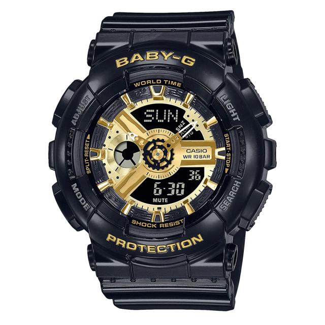 アウトドア キャンプ レジャー スポーツ BABY-G ベビージー カシオ レディース アナデジ 腕時計 手表 10気圧防水 ブラック ゴールド おしゃれ コーデ 誕生日 プレゼント 贈り物 ギフト 20代 30代 記念日　成人 卒業 入学