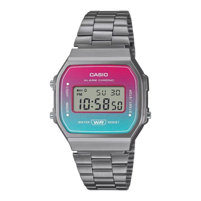 カシオ 腕時計 メンズ レディース CASIO VINTAGE デジタル グラデーション ガンメタ ブラック レトロ 収納ケース付き 防水 軽量 おしゃれ 海外モデル プレゼント ギフト A168WERB-2A 成人 卒業 入学_1