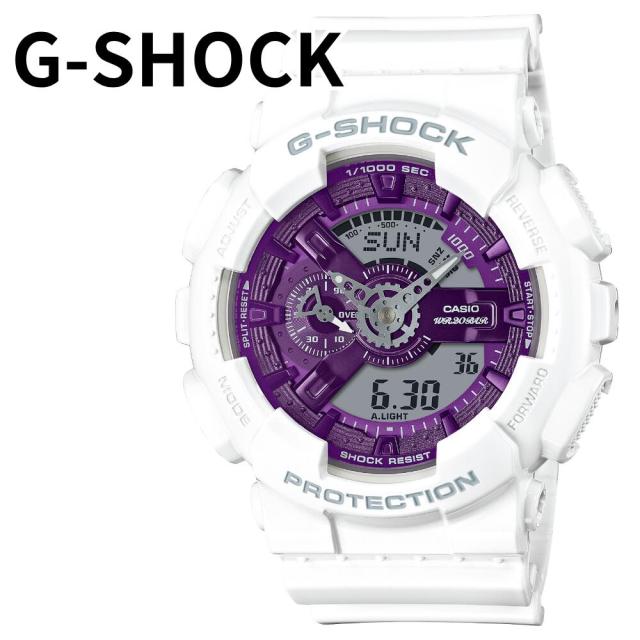 G-SHOCK ジーショック メンズ 腕時計 ホワイト パープル アナデジ 200m防水 海外モデル カシオ 海 アウトドア スポーツウォッチ CASIO 男性 プレゼント GA-110WS-7A 成人 卒業 入学 11,461円