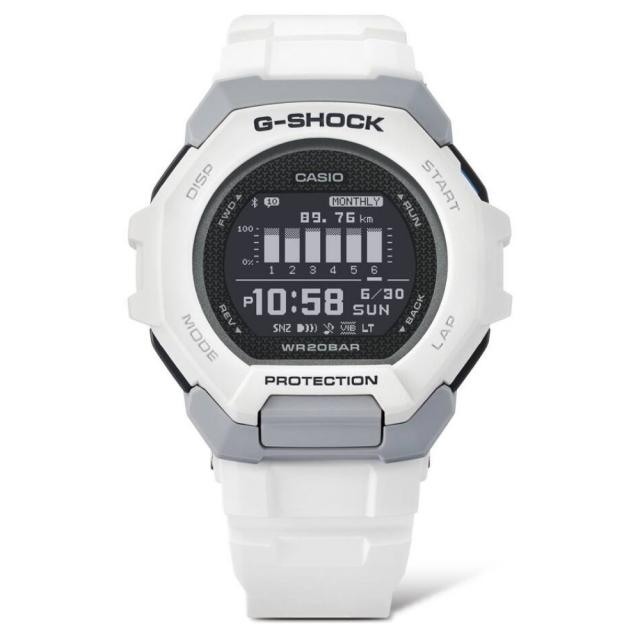 カシオ G-SHOCK 腕時計 メンズ Gショック スマホ連携 ランニング トレーニング 歩数 カロリー 防水 多機能 デジタル ホワイト ビジネス カジュアル プレゼント ギフト G-SHOCK 男性 時計 海外モデル GBD-300-7　成人 卒業 入学_2