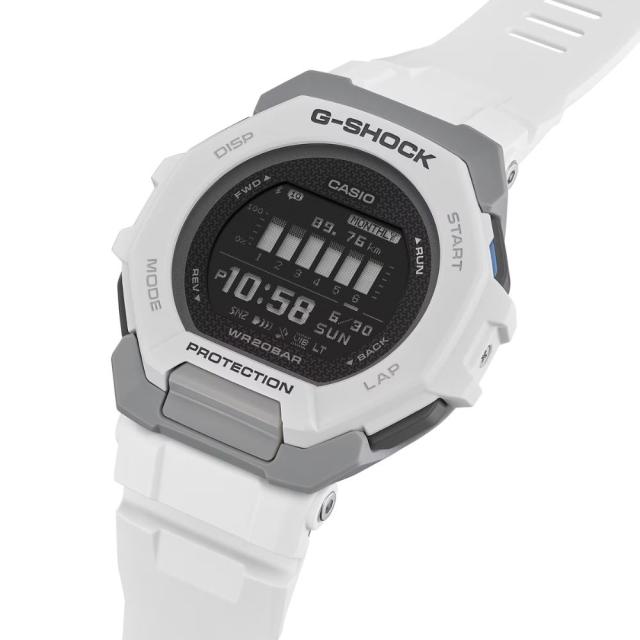 カシオ G-SHOCK 腕時計 メンズ Gショック スマホ連携 ランニング トレーニング 歩数 カロリー 防水 多機能 デジタル ホワイト ビジネス カジュアル プレゼント ギフト G-SHOCK 男性 時計 海外モデル GBD-300-7　成人 卒業 入学_3