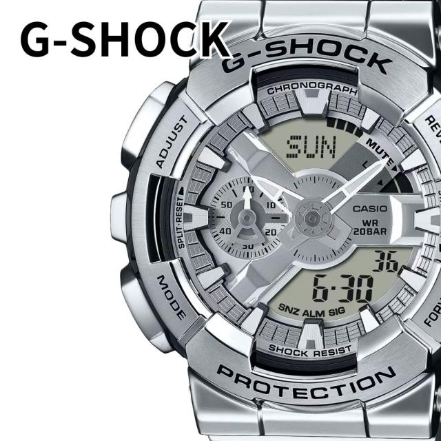 カシオ G-SHOCK ジーショック 腕時計 メンズ 防水 メタルカバーモデル シルバー クロノグラフ 耐衝撃 ギフト プレゼント 男性 誕生日 記念日 海外モデル CASIO 時計 GM-110D-8Aランキング お祝い　成人 卒業 入学