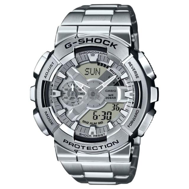 カシオ G-SHOCK ジーショック 腕時計 メンズ 防水 メタルカバーモデル シルバー クロノグラフ 耐衝撃 ギフト プレゼント 男性 誕生日 記念日 海外モデル CASIO 時計 GM-110D-8Aランキング お祝い　成人 卒業 入学_1