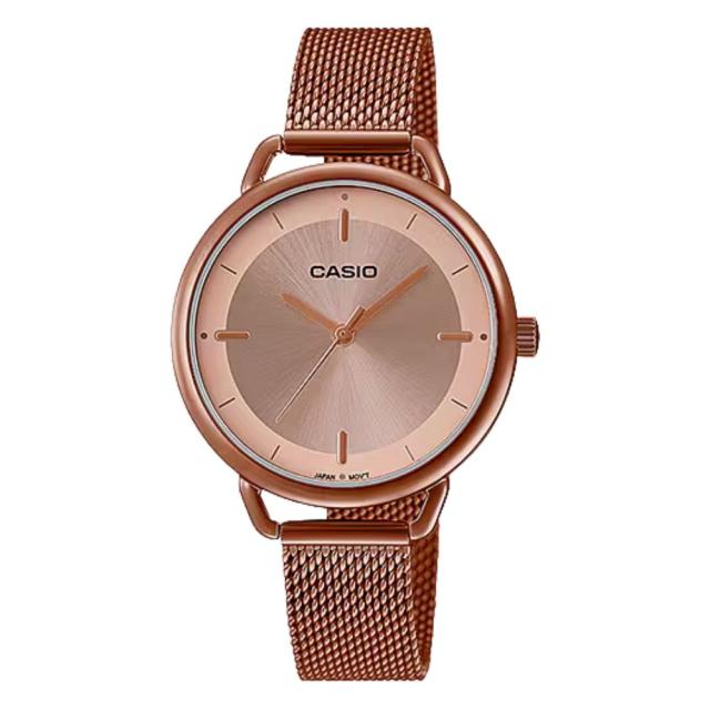 数量限定 日本未発売 カシオ レディース 腕時計 チープカシオ チプカシ 収納ケース付き 防水 軽量 ローズゴールド メッシュ シンプル ビジネス 中学生 高校生 女の子 プレゼント ギフト CASIO 女性 時計 LTP-E413MR-9A　成人 卒業 入学_1
