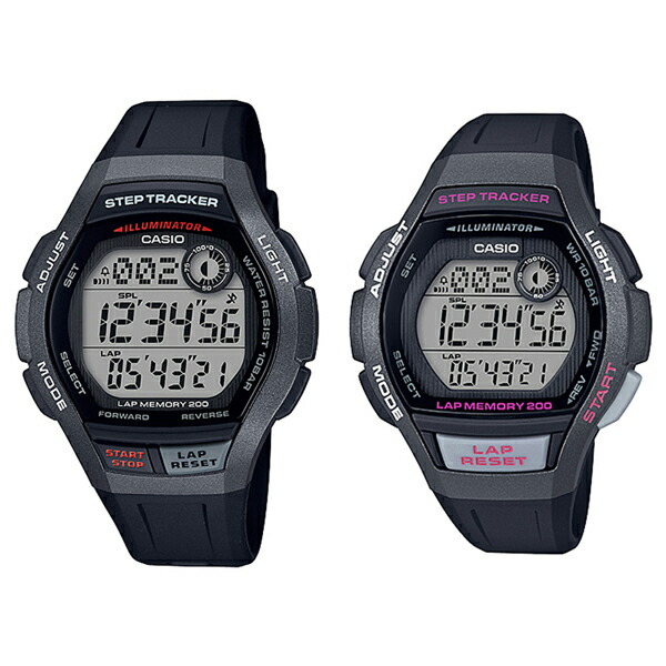 健康サポート機能多数搭載！ CASIO カシオ ペアウォッチ 腕時計 手表 SPORTS GEAR スポーツギア デジタル ジョギング ランニング 歩数計 グレー×ブラック WS-2000H-1AJHLWS-2000H-1AJH 誕生日プレゼント 卒業 入学 お祝い