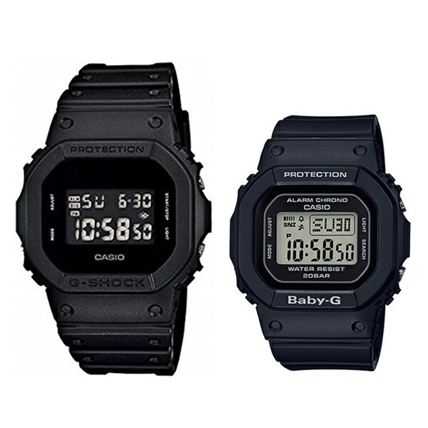 【海外モデル】CASIO カシオ Gショック ベビーG 腕時計 手表 ペアウォッチ Gショック ペア 黒 ブラック とけい 防水 彼氏 彼女 DW-5600UBB-1BGD-565U-1 誕生日プレゼント　成人 卒業 入学