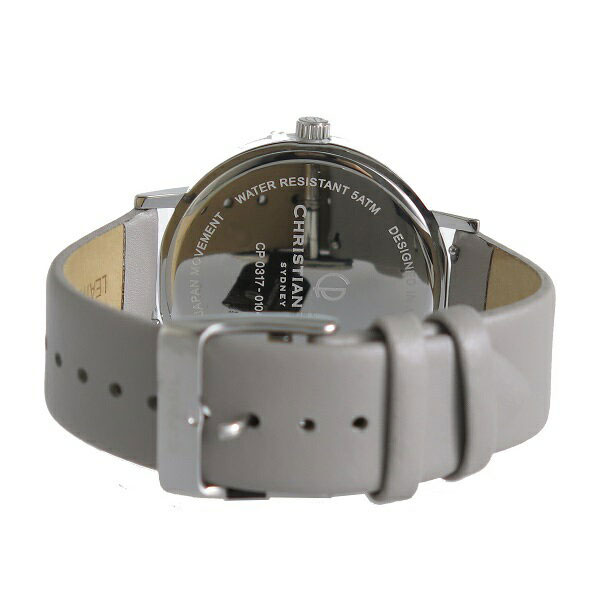 クリスチャンポール 時計 ユニセックス ペアウォッチ シェア 43mm ホワイトマーブル 大理石柄 シルバーケース グレー レザー MWS4302MWS4302 誕生日プレゼント　成人 卒業 入学_2