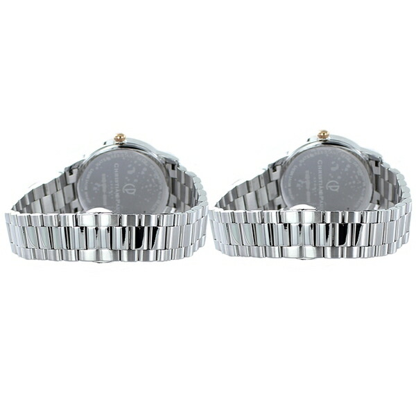 ペアウォッチ オシャレ 文字盤 大きい 日付 カレンダー クリスチャンポール 夫婦 40代 50代 ユニセックス 腕時計 手表 メンズ レディース おそろい ペア ブレスレット ウォッチ シルバー 卒業 入学 お祝いの通販は