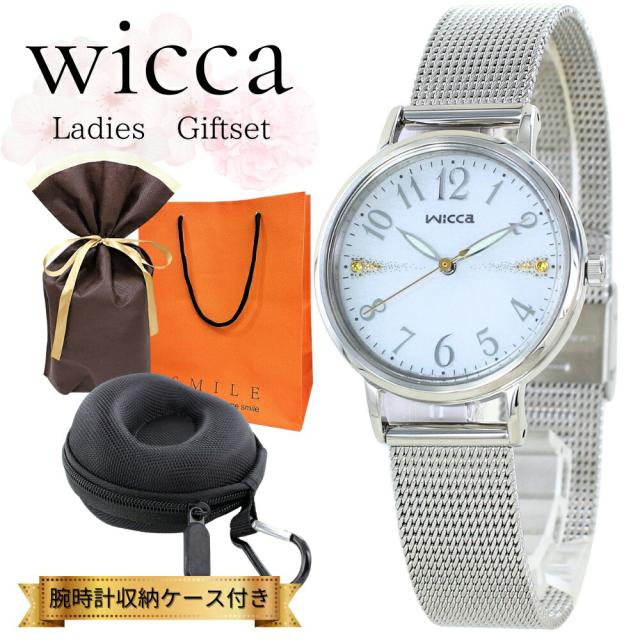 Wicca 腕時計 箱付き 箱付き】Wicca ピンクゴールド メッシュ 腕時計