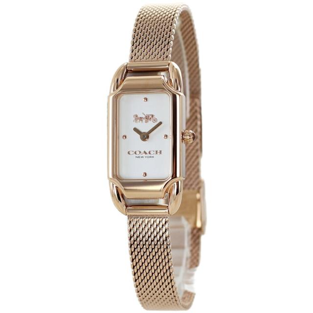 本日限定価格　COACH コーチ 腕時計 花モチーフ 箱付き 美品 コーチ 腕時計 手表 レディース 小さめ タンク 細身 女性