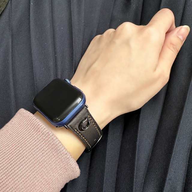 コーチ アップルウォッチ バンド 革ベルト ペア カップル ブラック おしゃれ apple watchバンド 9 8 7 SE 全シリーズ対応 38  40 41mm アップルウォッチベルト 彼氏 彼女 誕生日 プレゼント クリスマスプレゼント 腕時計用ベルト・バンド