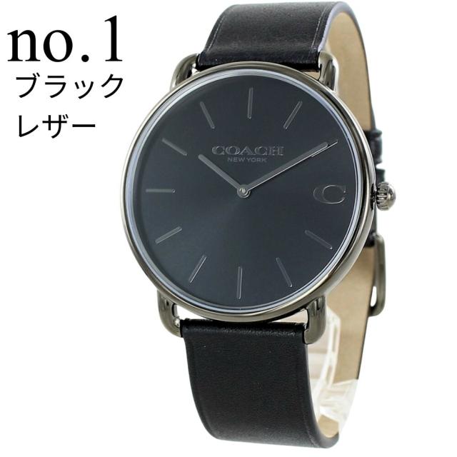 コーチ 腕時計 手表 メンズ ブランド ブラック 革ベルト メッシュ