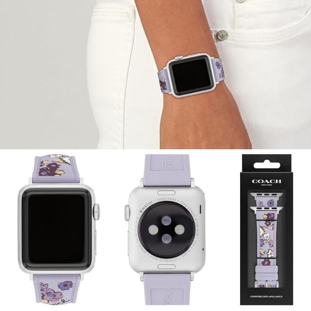 コーチ Apple Watch ベルト 交換用 花柄 ピンク パープル ブルー シリコン アップルウォッチ バンド レディース ユニセックス 38mm 40mm 41mm シリーズ Series10 42mm 対応 9 8 7 SE 全シリーズ対応 アップルウォッチ 10 ギフト プレゼント 誕生日　成人 卒業 入学_8