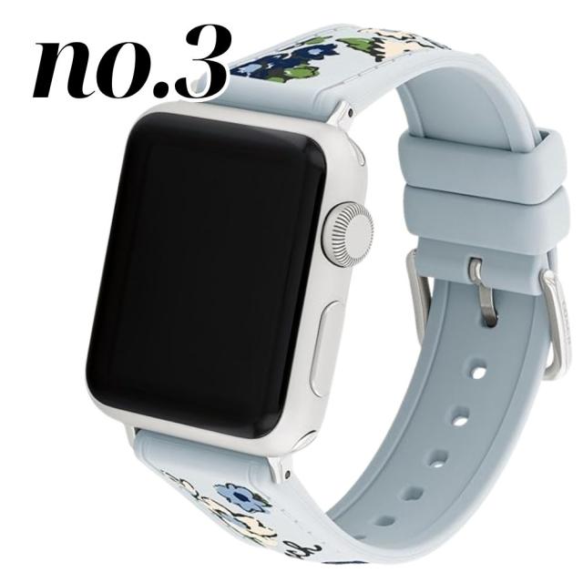 コーチ Apple Watch ベルト 交換用 花柄 ピンク パープル ブルー シリコン アップルウォッチ バンド レディース ユニセックス 38mm 40mm 41mm シリーズ Series10 42mm 対応 9 8 7 SE 全シリーズ対応 アップルウォッチ 10 ギフト プレゼント 誕生日　成人 卒業 入学_9