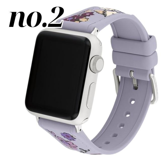 コーチ Apple Watch ベルト 交換用 花柄 ピンク パープル ブルー シリコン アップルウォッチ バンド レディース ユニセックス 38mm 40mm 41mm シリーズ Series10 42mm 対応 9 8 7 SE 全シリーズ対応 アップルウォッチ 10 ギフト プレゼント 誕生日　成人 卒業 入学_7