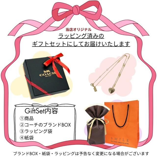 ラッピング済 ギフトセット コーチ ハート ネックレス レディース おしゃれ アクセサリー ブランド 20代 30代 シンプル 40代 ゴールド チェーンネックレス ペンダント 女性 妻 彼女 誕生日プレゼント 結婚式 結婚記念日 お祝い ギフト ジュエリー COACH　成人 卒業 入学_2