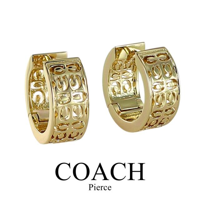 コーチ ピアス レディース ゴールド フープピアス COACH ブランド 両耳ピアス アクセサリー おしゃれ 上品 プレゼント 誕生日 記念日 彼女 妻 女友達 ギフト 541366GLD710 成人 卒業 入学