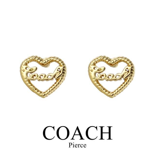 コーチ ピアス レディース ハート ゴールド COACH スタッドピアス ブランド アクセサリー おしゃれ かわいい プレゼント 誕生日 記念日 彼女 妻 女友達 ギフト 559723GLD710 成人 卒業 入学