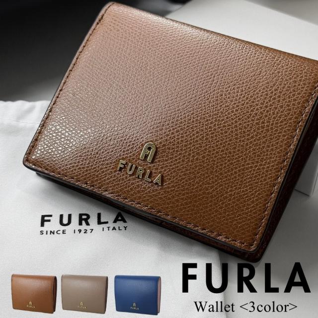 フルラ 二つ折り財布 CAMELIA レディース 本革 レザー 大人 シックカラー コンパクト ウォレット おしゃれ 可愛い シンプル 誕生日 プレゼント ギフトにも最適 WP00304-03B00 成人 卒業 入学_1