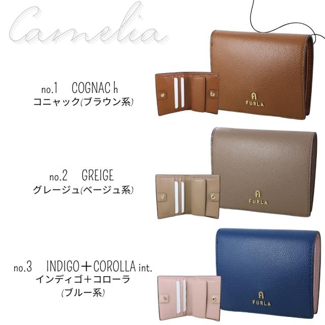 フルラ 二つ折り財布 CAMELIA レディース 本革 レザー 大人 シックカラー コンパクト ウォレット おしゃれ 可愛い シンプル 誕生日 プレゼント ギフトにも最適 WP00304-03B00 成人 卒業 入学_2