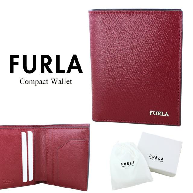 FURLA フルラ 二つ折り財布 レディース 札入れ 小銭入れなし スリム 軽量 コンパクト レザー ウォレット レッド おしゃれ ブランド財布 ギフト プレゼント PCK1NWA ランキング お祝い クリスマスプレゼント