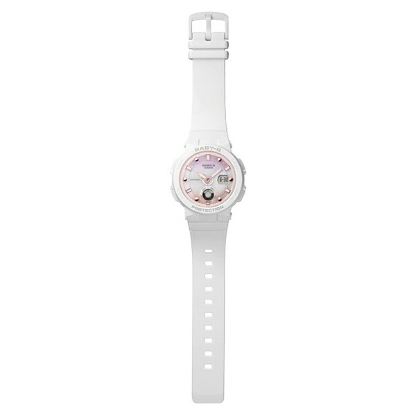 カシオ Baby-G ベビーG かわいい 海水浴 プール ビーチ レディース 腕時計 手表 アナデジ 時計 カジュアル 女の子 キャンプ アウトドア ホワイト 白 ピンク　成人 卒業 入学_1