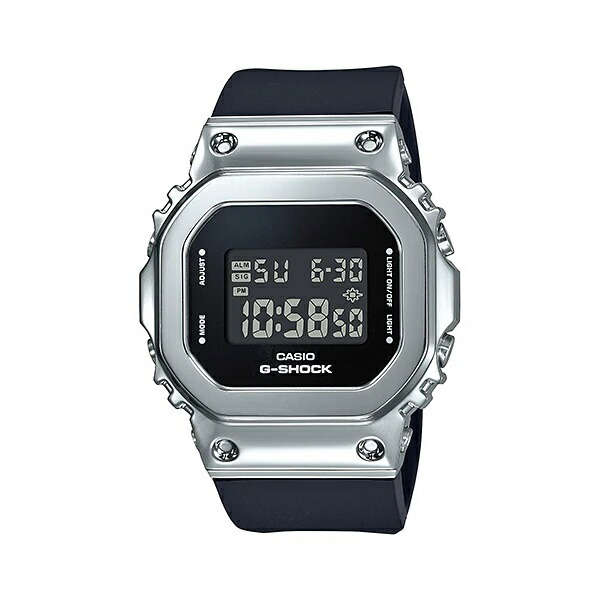 CASIO G-SHOCK ユニセックス 小型 軽量 カップル Gショック ジーショック カシオ メンズ レディース 腕時計 手表 デジタル スクエア 海外モデル シルバーメタルカバー 防止 樹脂バンド　成人 卒業 入学