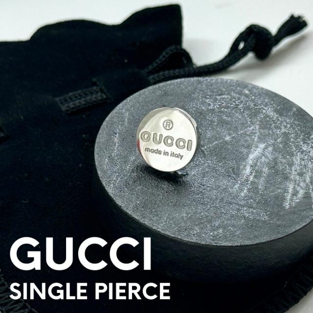 片耳ピアス GUCCI グッチ ピアス 片耳 丸型 スタッドピアス メンズ
