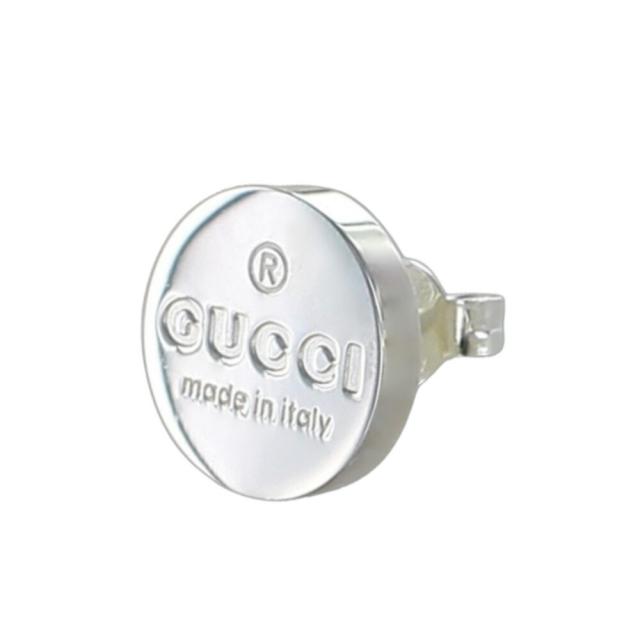 【極美品】グッチ　ラウンドピアス　片耳　925 メンズ/レディース 片耳ピアス GUCCI グッチ ピアス 片耳 丸型 スタッドピアス メンズ