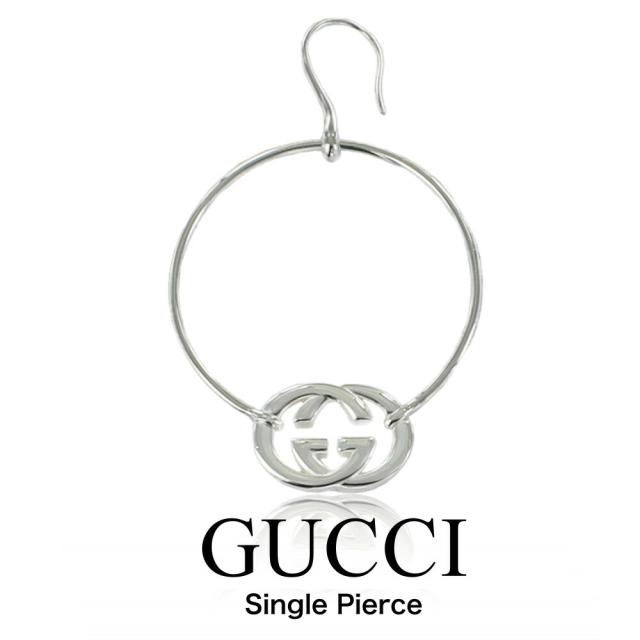片耳ピアス GUCCI グッチ ピアス 片耳 Gロゴ フープピアス レディース シルバー925 シンプル おしゃれ プレゼント ギフト 誕生日 結婚記念日 妻 彼女 母 お祝い ブランド ジュエリー　成人 卒業 入学