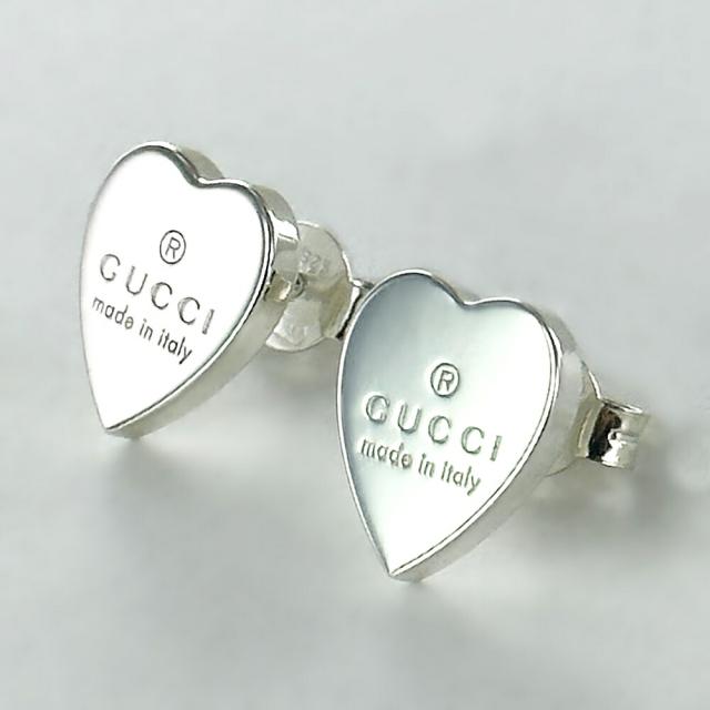 GUCCI グッチ ピアス ハート レディース シルバー925 両耳ピアス シンプル おしゃれ 結婚式 結婚記念日 プレゼント 妻 彼女 誕生日プレゼント 女性 母 ギフト チェーンネックレス ジュエリー　成人 卒業 入学