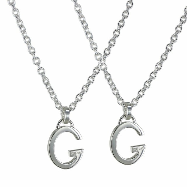 GUCCI グッチ ペアネックレス Gロゴ 結婚記念日 プレゼント ペア 夫婦 両親 友達カップル お揃い カップル ネックレス ペンダント 誕生日 ペアアクセサリー ペアジュエリー ペアギフト 贈り物 卒業 入学 お祝いの通販は 63,800円