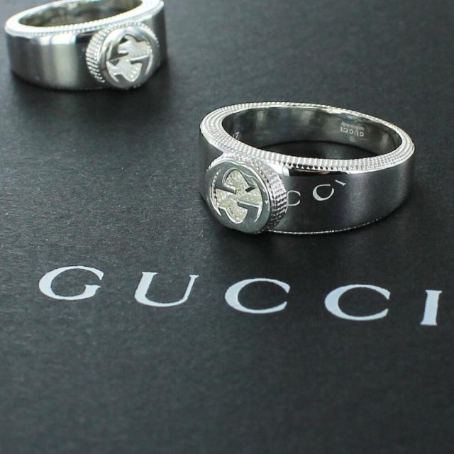 GUCCI グッチ リング 指輪 メンズ レディース ユニセックス 選べるサイズ シンプル ロゴ おしゃれ ブランドアクセサリー 誕生日 結婚式 結婚記念日 プレゼント 夫 妻 彼氏 彼女 ギフト シルバーアクセサリー クリスマス プレゼント　成人 卒業 入学