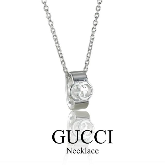 GUCCI グッチ ネックレス メンズ レディース GGロゴ ペンダント シンプル 大人 高級感 シルバー 925 ユニセックス アクセサリー ジュエリー ブランド ギフト プレゼント 彼氏 彼女 818927　成人 卒業 入学_1