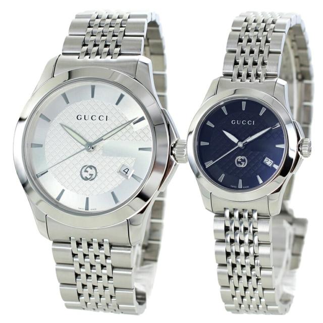 ペアウォッチ 婚約 結婚祝い 結婚記念日 プレゼント グッチ 腕時計 手表 夫婦 高級 GUCCI 時計 Gタイムレス メンズ レディース カップル ペア ギフト 贈り物 卒業 入学 お祝いの通販は