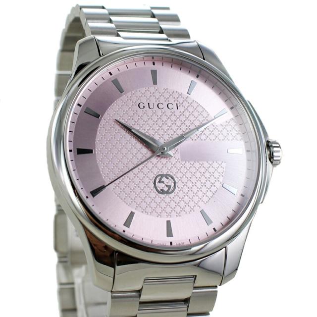 グッチ 腕時計 手表 収納ケース 付き メンズ レディース Gタイムレス ピンク シルバー 男性 女性 旦那 妻 誕生日 記念日 プレゼント グッチ時計メンズ gucci 時計 卒業 入学 お祝い
