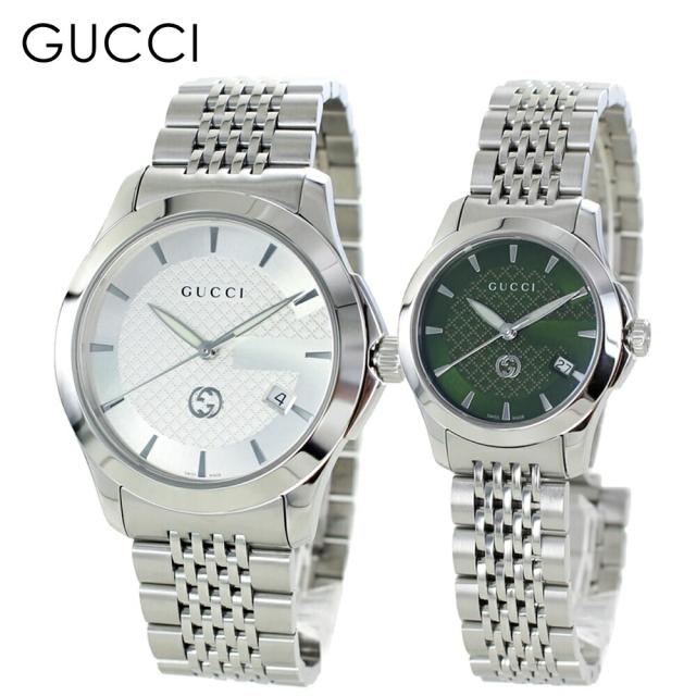 ペアウォッチ 婚約 結婚祝い 結婚記念日 プレゼント グッチ 腕時計 手表 夫婦 高級 GUCCI 時計 Gタイムレス メンズ レディース カップル ペア ギフト 贈り物　成人 卒業 入学