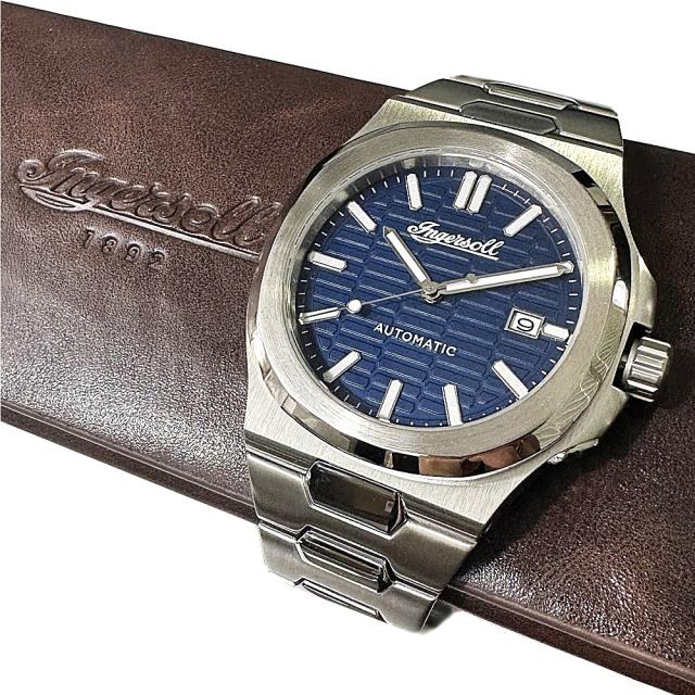 1本限り 自動巻き 腕時計 手表 インガーソル インガソール 時計 青 文字盤 ステンレス オートマチック 電池交換不要 自動巻き時計 メンズ ブランド シンプル 彼氏 夫 父 誕生日プレゼント 記念日 男性 ギフト クリスマスプレゼント