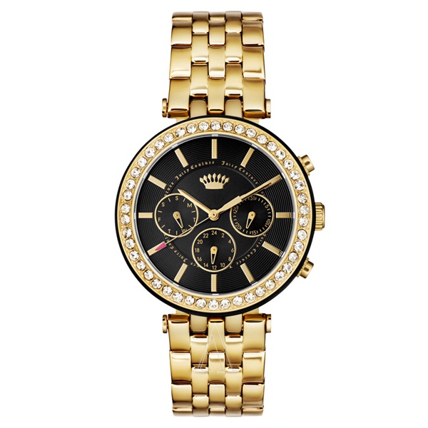 ★箱ボロ・BOX訳あり★ ジューシークチュール 時計 レディース 腕時計 手表 VENICE マルチカレンダー ゴールド ステンレス クリスタル 1901312 誕生日プレゼント 卒業 入学 お祝いの通販は