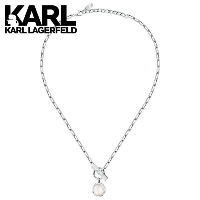 KARL LAGERFELD 正規品 ネックレス パール チェーン レディース シルバー ロジウム仕上げ カールラガーフェルド アクセサリー ギフト プレゼント 成人 卒業 入学