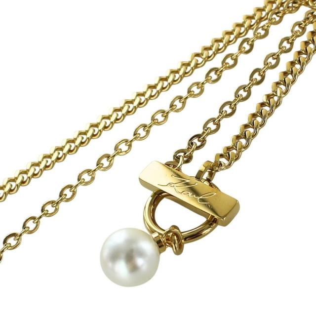 KARL LAGERFELD 正規品 ネックレス パール チェーン ゴールド レディース カールラガーフェルド アクセサリー ギフト プレゼント 成人 卒業 入学_2