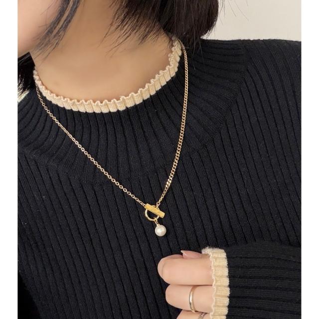 KARL LAGERFELD 正規品 ネックレス パール チェーン ゴールド レディース カールラガーフェルド アクセサリー ギフト プレゼント 成人 卒業 入学_6