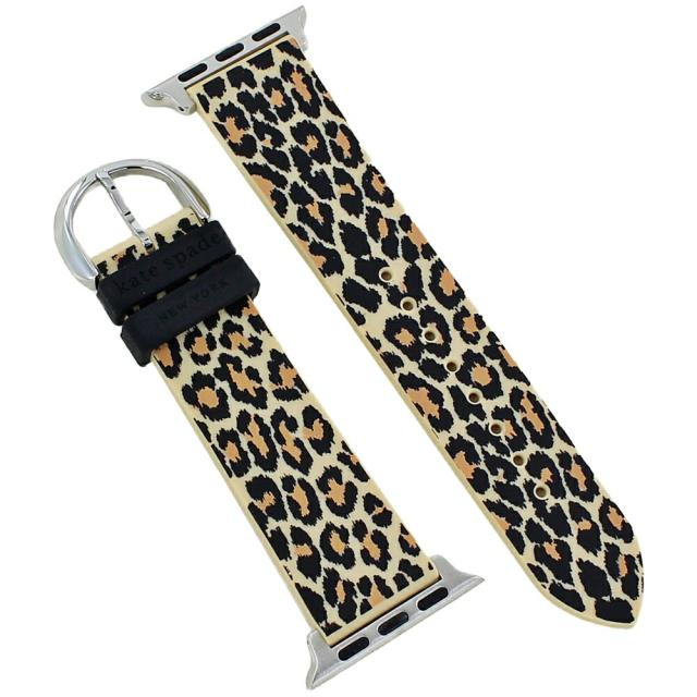 ケイトスペード アップルウォッチ ベルト バンド ブランド レディース かわいい シリコン レオパード柄 シリーズ 9 8 SE 対応 おしゃれ お洒落 ベルト 交換バンド 着せ替え Apple Watch strap 41mm 彼女 誕生日 プレゼント おすすめ ギフト 卒業 入学 お祝い
