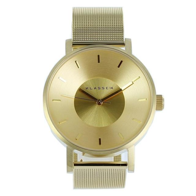 クラス14 時計 メンズ レディース 腕時計 手表 Volare 42mm イエローゴールド メッシュブレスレット 42mm VO14GD002Mユニセックス 記念日　成人 卒業 入学