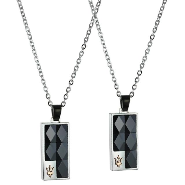 正規品 純正ショッパー付き ペアネックレス マセラティ チェーン