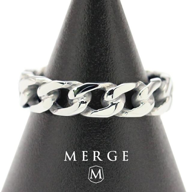 マージ 指輪 メンズ メンズリング ステンレス リング 喜平チェーン