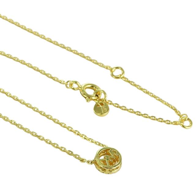 マイケルコース ネックレス レディース スターリングシルバー925 ゴールド 可愛い アクセ おしゃれ シンプル MKロゴ サークル ペンダント キュービックジルコニア ブランド アクセサリー 女性 誕生日 プレゼント ギフト MICHAEL KORS MKC1726CZ710　成人 卒業 入学_3