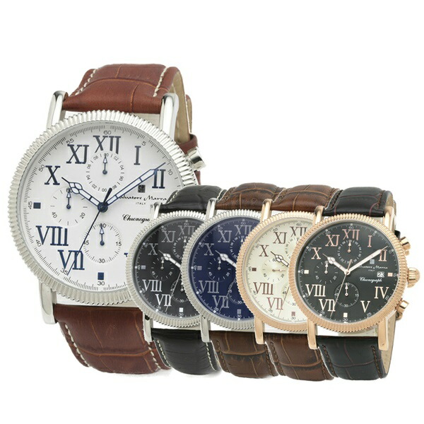 【選べる5モデル】【国内正規品】サルバトーレマーラ 腕時計 手表 メンズ レトロ風 玉ねぎリューズ クロノグラフ 型押し レザー ローマ数字 SM19109 誕生日プレゼント　成人 卒業 入学