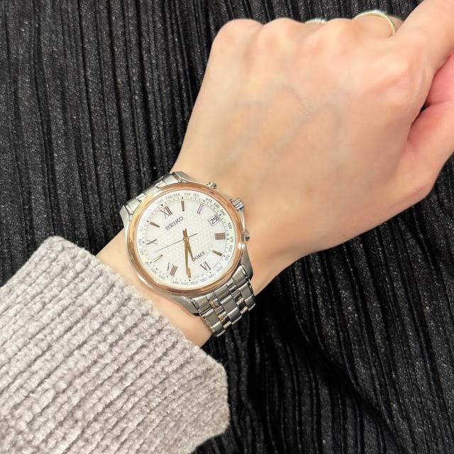 正規品 SEIKO セイコー ペアウォッチ 結婚記念日 電波ソーラー ドルチェ エクセリーヌ チタン 日本製 防水 メンズ レディース 腕時計 ペア時計 結婚式 銀婚式 金婚式 プレゼント SADZ202 SWCW162 成人 卒業 入学_7
